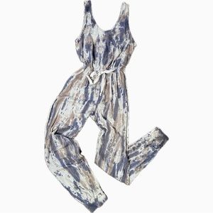 NWOT Tie-Dye Comfy Cotton Tank Jumpsuit Size Small